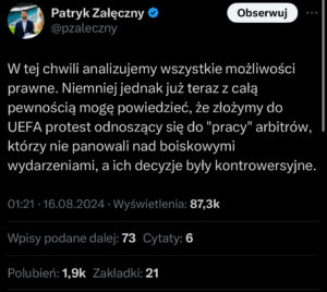 Śląsk Gallen Twitter - Patryk Załęczny 