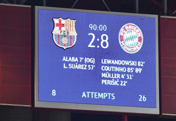FC Barcelona - Bayern Monachium 2:8/ fot. bayern.com