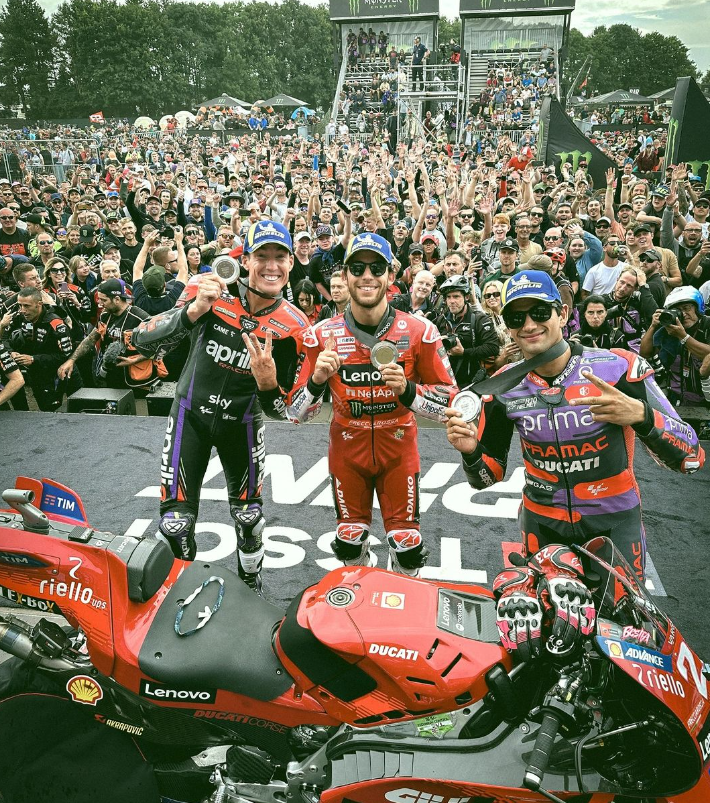 Podium sprintu o GP Wielkiej Brytanii/fot. motogp/instagram
