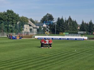 Piłkarze Pogoni Grodzisk Mazowiecki przed meczem z Lechią Gdańsk 
