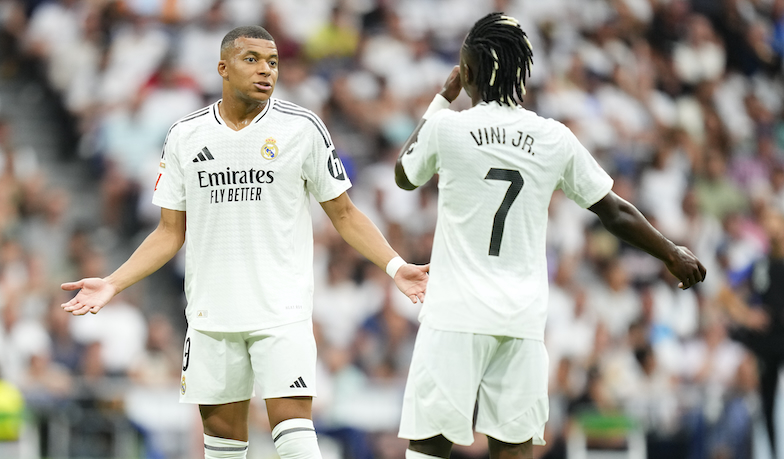 Kylian Mbappe i Vinicius na boisku/fot. Getty
